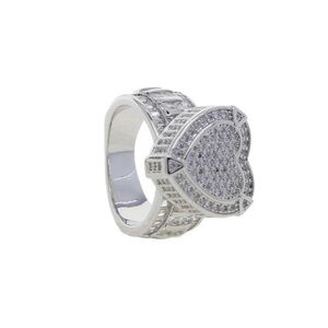 Silver heart ring size 7